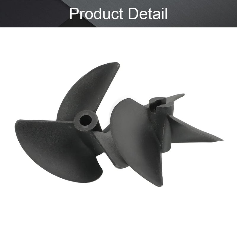 Fielect فيلكت 3 قطع 3 شفرات مروحة عكسية لنموذج السفينة مروحة قارب RC نموذج بلاستيك أسود 55 مم قطر 40 مم خطوة 4.8 مم قطر الثقب - Image 4